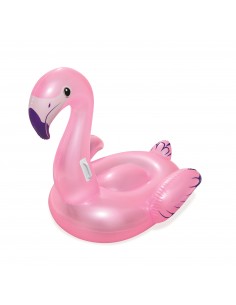 Bouée XXL chevauchable flamant rose BestWay - 1